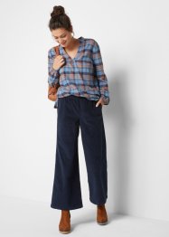 Pantalon large en velours côtelé avec taille haute confort, longueur cheville, bpc bonprix collection