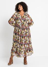 Midikleid mit recyceltem Polyester und Blumendruck, RAINBOW