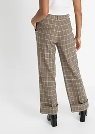 Pantalon tailoring avec motif pied-de-poule et jambes larges, bonprix