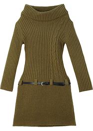 Mädchen Strickkleid mit Gürtel (2-tlg. Set), bpc bonprix collection