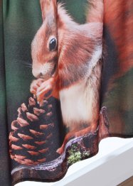 Scheibengardine mit Eichhörnchen Druck, bpc living bonprix collection