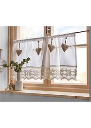 Bio Baumwoll Scheibengardine mit Herzen, bpc living bonprix collection