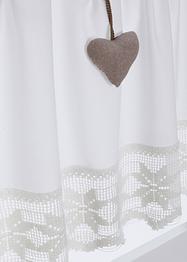Bio Baumwoll Scheibengardine mit Herzen, bpc living bonprix collection