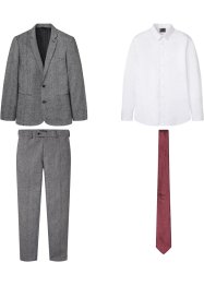 Anzug (4-tlg.Set): Sakko, Hose, Hemd, Krawatte, Slim Fit, bpc selection
