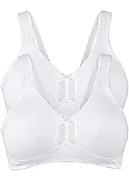 Lot de 2 soutiens-gorge coton sans armatures, bonprix