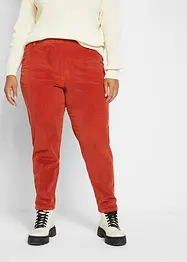 Pantalon en velours côtelé avec taille haute confortable, longueur cheville, bonprix