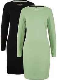 Jerseykleid aus Baumwolle mit Stretch (2er Pack), bonprix