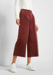 Jupe-culotte en velours côtelé extensible avec taille haute confortable, longueur 7/8, bpc bonprix collection