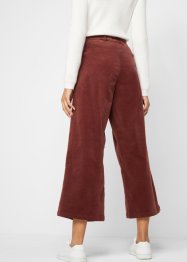 Jupe-culotte en velours côtelé extensible avec taille haute confortable, longueur 7/8, bpc bonprix collection