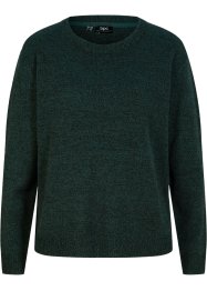 Strick-Pullover mit Rundhals-Ausschnitt in Melange, bpc bonprix collection