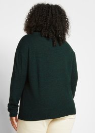 Strick-Pullover mit Rundhals-Ausschnitt in Melange, bpc bonprix collection