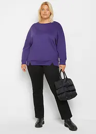 Oversize Sweatshirt mit kleinen Schlitzen am Saum, bonprix