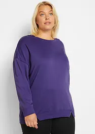 Oversize Sweatshirt mit kleinen Schlitzen am Saum, bonprix