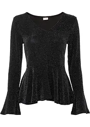 Langarmshirt mit Glitzer, bonprix