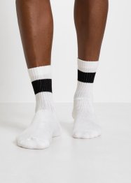 Lot de 5 paires de chaussettes de tennis thermo avec intérieur en éponge avec coton bio, bpc bonprix collection