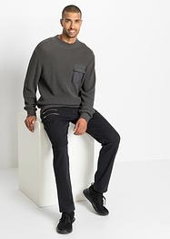 Pantalon extensible Regular Fit avec poches zippées décoratives, Tapered, RAINBOW