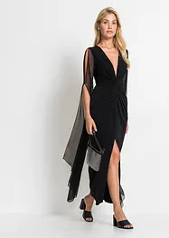 Robe longue à manches cape en mesh, bonprix