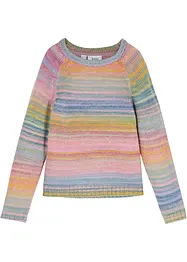 Pull en maille fille avec effet space-dye, bonprix