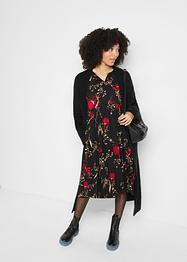 Knieumspielendes Webkleid mit Bubikragen und Teilungsnaht unter der Brust, A-Linie, bpc bonprix collection
