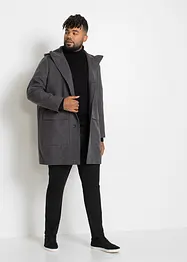 Manteau court en imitation laine avec capuche, bpc selection