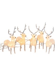 Lot de 5 figurines déco LED rennes, bpc living bonprix collection