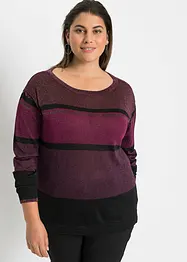 Lurex-Pullover mit Streifen, bonprix