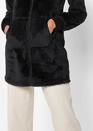 Loungewear Kuschel-Long-Fleecejacke  mit Kapuze, bonprix