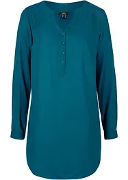 Blouse-tunique en viscose, col V et manches longues, bonprix