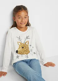 Mädchen Langarmshirt mit Pailletten, bonprix