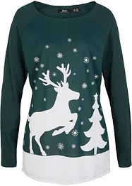 Longshirt mit Weihnachtsmotiv, bonprix