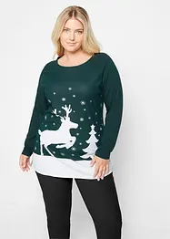 Longshirt mit Weihnachtsmotiv, bonprix