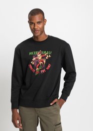 Sweatshirt mit Weihnachtsmotiv und recyceltem Polyester, Loose Fit, RAINBOW