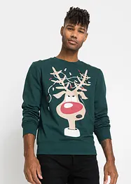 Sweatshirt mit recyceltem Polyester mit Weihnachtsmotiv, bonprix