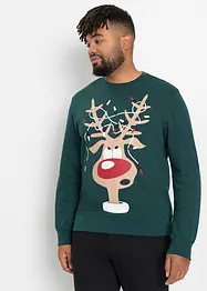 Sweatshirt mit recyceltem Polyester mit Weihnachtsmotiv, bonprix