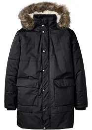 Lange Steppjacke mit Fellkapuze, bonprix