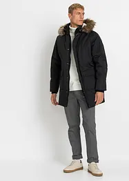 Lange Steppjacke mit Fellkapuze, bonprix