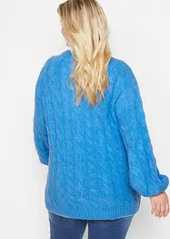 Oversize-Pullover mit Zopfmuster, bonprix