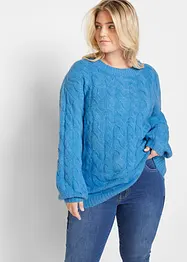 Pull oversize à motif torsadé, bonprix