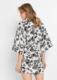 Satin Kimono mit floralem Print, BODYFLIRT