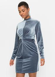 Samt-Kleid mit modischem Detail, RAINBOW