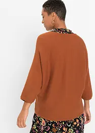 Pull côtelé oversize en viscose mélangée, bonprix