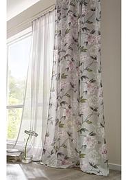 Microfaser Vorhang mit Blumen Druck (1er Pack), bpc living bonprix collection