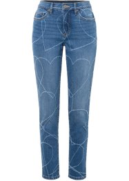 Mom-Jeans mit Herz Applikation, RAINBOW