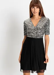 Robe courte à sequins, bonprix