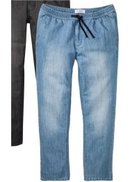 Lot de 2 jeans Regular Fit avec taille élastiquée, Straight, John Baner JEANSWEAR