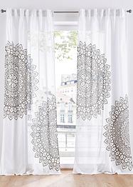 Gardine mit Ornament Druck (1er Pack), bpc living bonprix collection