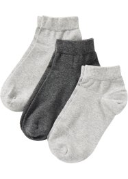 Lot de 3 paires de chaussettes courtes de qualité supérieure au confort exclusif avec coton, bpc bonprix collection
