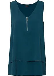 Top en viscose à encolure zippée, bonprix