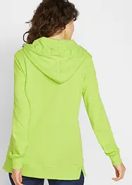 Sweat-shirt sport et féminin avec inscription métallisée, fentes latérales pour une plus grande liberté de mouvement, capuche., bonprix