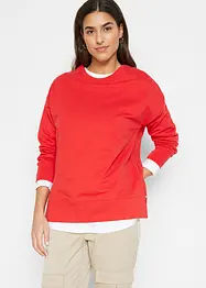 Sweatshirt mit Seitenschlitzen, langarm, bonprix